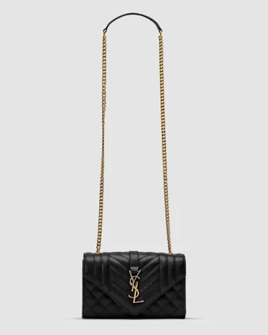 Saint Laurent Leather Envelope Chain Bag