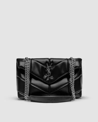 Saint Laurent Puffer Small in Nappa Leather Black/Silver