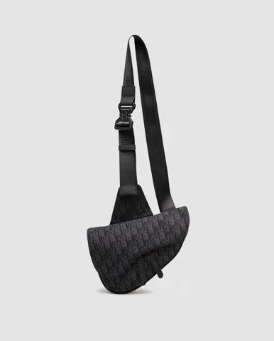 Dior Saddle Bag Black Dior Oblique Jacquard