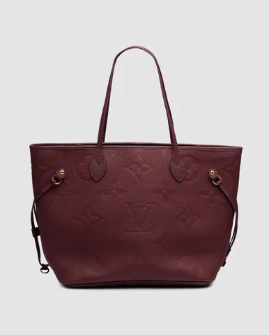 Louis Vuitton Neverfull MM Monogram Empreinte Burgundy