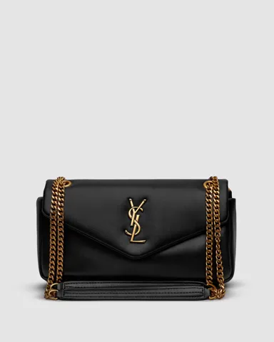 Saint Laurent Calypso In Plunged Lambskin Black