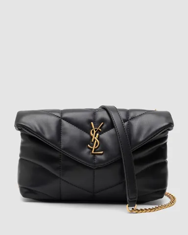 Saint Laurent Puffer Small in Nappa Leather Gold Chain