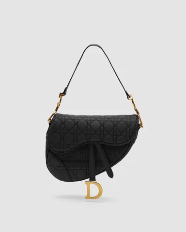Christian Dior Saddle Bag in Ultra Matte Black