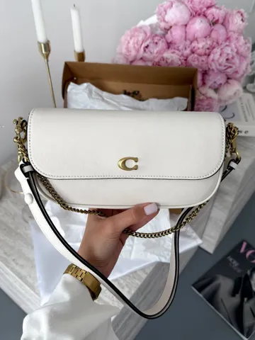 Coach Brook Flap Chain White\Gold [оригінальна коробка]